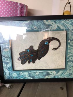 Print with black frame