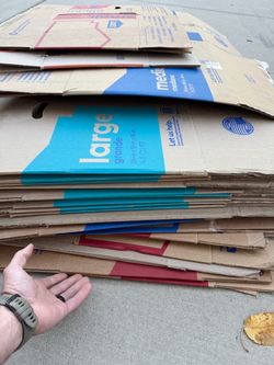 Large, Medium, and Small Moving Boxes Flat Pack Lot