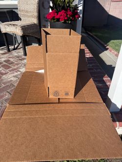 ULINE Cardboard Shipping Boxes – New, Flat Packed – Multiple Sizes