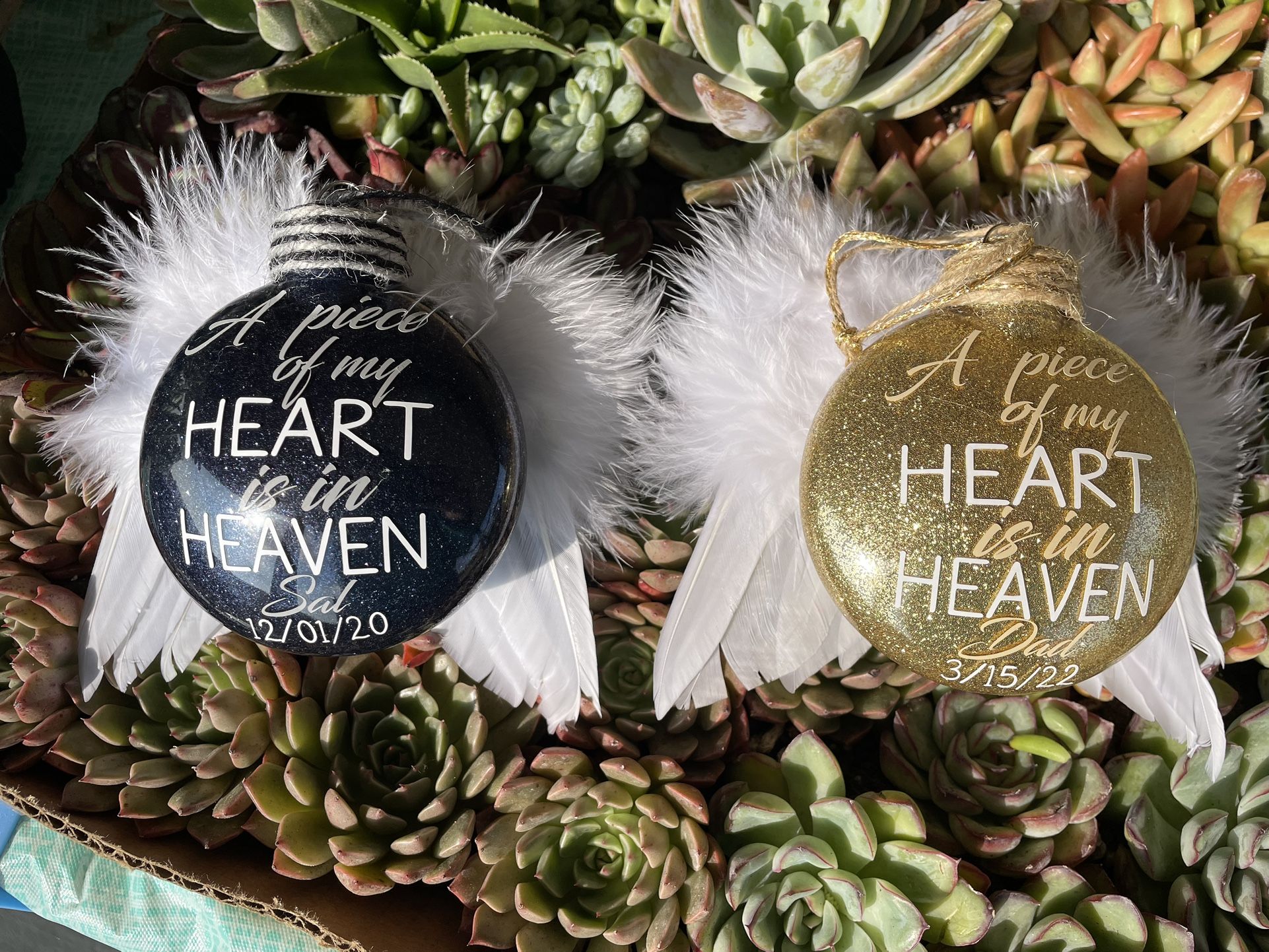 Memorial Ornaments With Wings