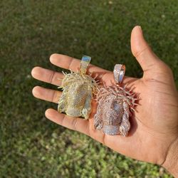 Iced Out Jesus Cross Pendants Fits Up to 20mm Rose Gold & Gold 