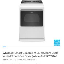Whirlpool Gas Dryer 