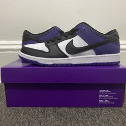 *DAMAGED BOX* Sz 12M Nike Dunk Low SB ‘Court Purple’