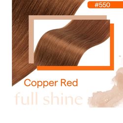 Dark Copper Red Genius Weft Extensions  22” Length
