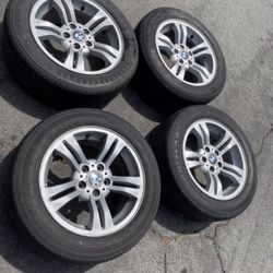 4 — 235/55r17 5x120 5x4.72 Stock BMW X3 X5 X1 Wheels Rims Tires!!!!!!!!!