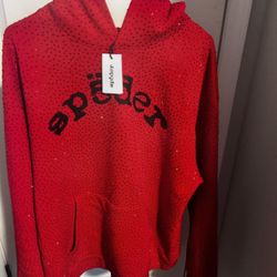 Red sp5der hoodie