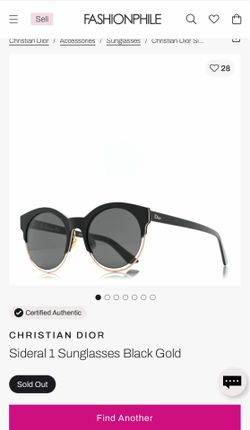 CHRISTIAN DIOR Sideral 1 Sunglasses Black Gold