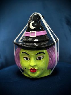 Mid Century Inspired Retro Halloween Vintage Witch Jar