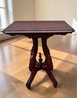 Victorian Carved Parlor Table - 24x16 ½x28