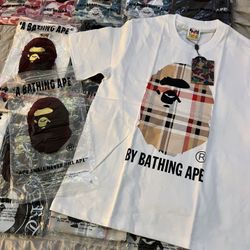 bape x burberry white