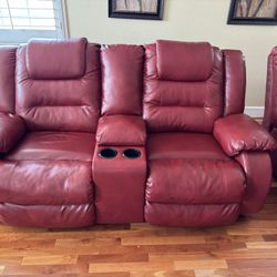 Faux leather Couch