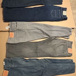 4 Pairs of Jeans Tommy/UK/527 & 514 Levis Jeans  in a Great Shape