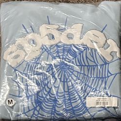 sky blue sp5der hoodie