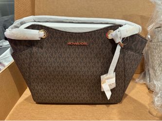 Michael Kors jet set large tote brown