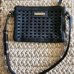 Like New Authentic Michael Kors Genuine Leather Perforated Waist Belt Pouch Belt Bag