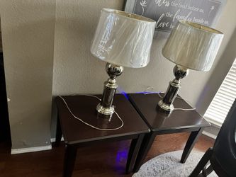3pc Couch Set With 2 Side Tables And 2 Lamps