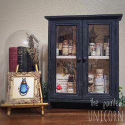 Small Dark Academia Apothecary Cabinet