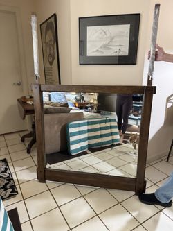 Big Wooden Mirror
