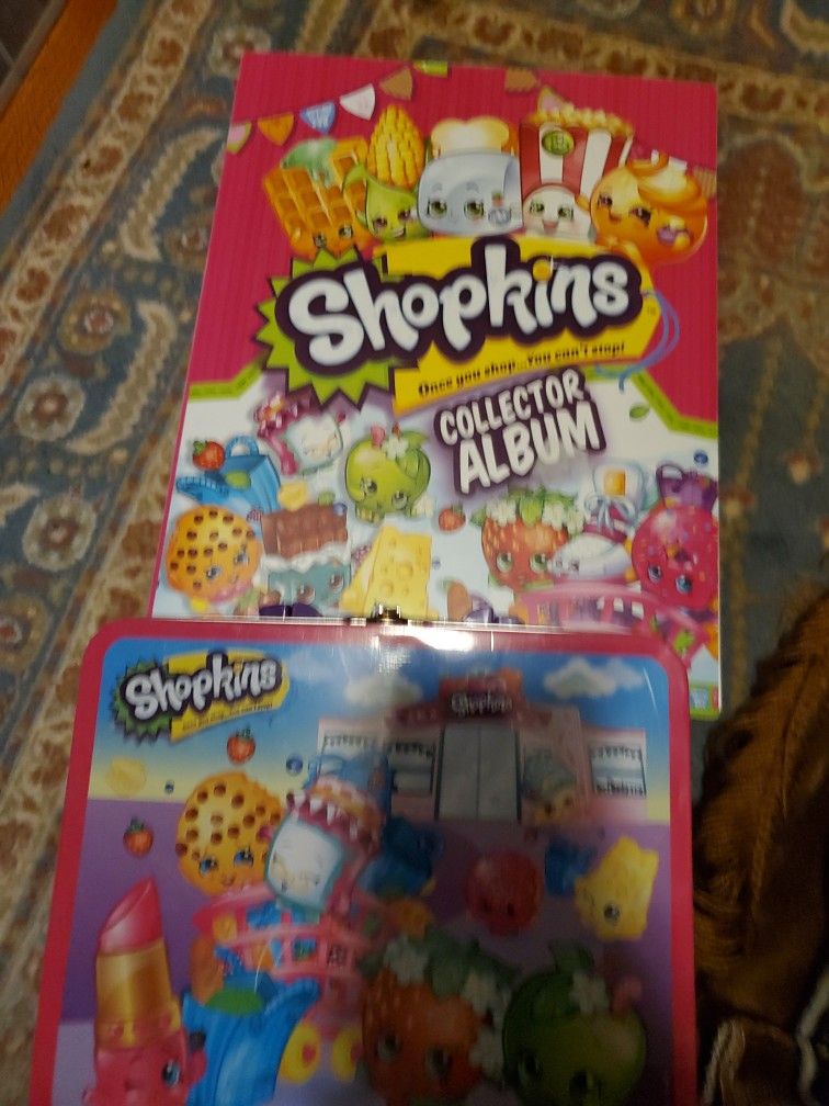 4 Pc Huge Rare Shopkins Bundle With Lunch Box & Huge Cards Collection & Diary  New Book