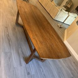 Handcrafted Solid Teak Dining Table – 94” x 39” x 30”