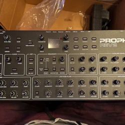 Sequential Prophet Rev2 Desktop 8-Voice Polyphonic Synthesizer 2022- Black with Wood Sides