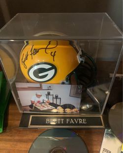 Brett Favre autographed mini helmet