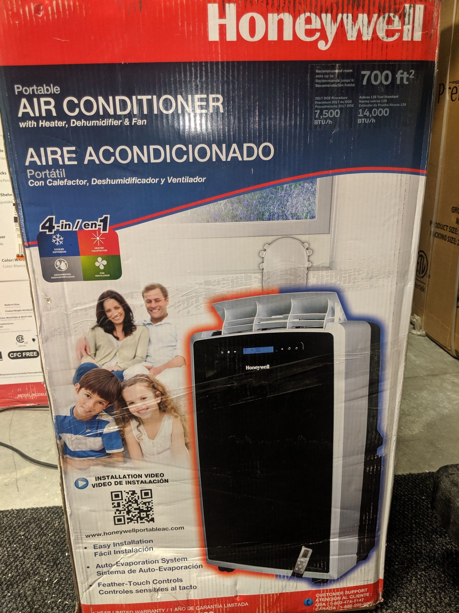 Open box Honeywell 14,000 BTU 115v Air Conditioner