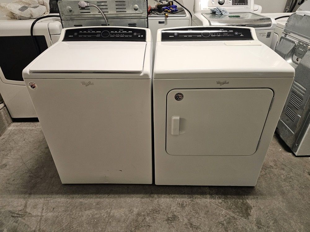 Whirlpool Top-Load Washer And Electric Dryer Set 