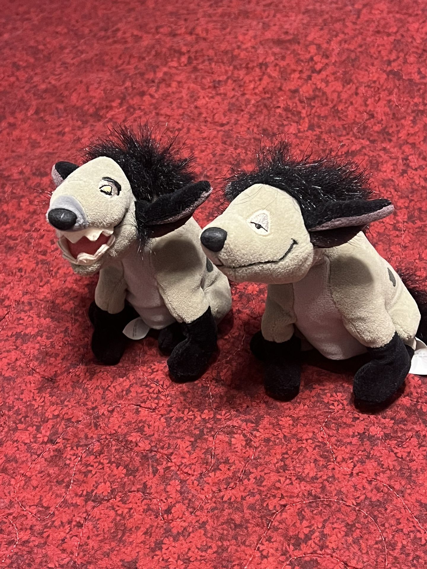 Vintage Disney Shenzi & Banzai Club Tag Bean Bag Plushie