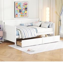 Twin Bed with Drawers
