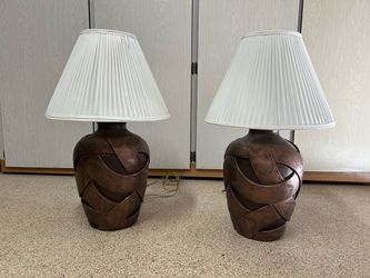Pair of Copper/brown Table Lamps