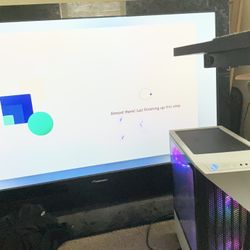 Black And White And Led Lights Gaming Pc 