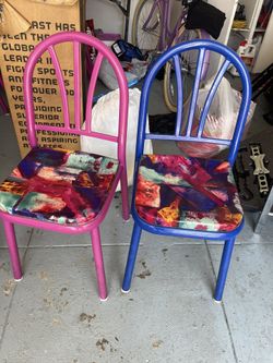 Chairs For Sale. 8 Pink Chairs And 6 Blue Chairs