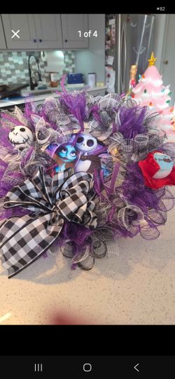 Jack And Sally Wreath
