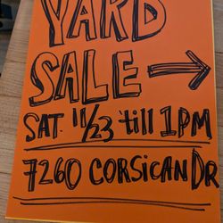 Yard Sale 11/23 (7-1p)