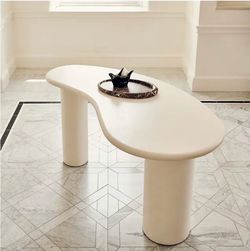 Cb2 Bohne White Resin Desk