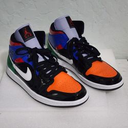 Size 11w/9.5M - Air Jordan 1 SE Mid Multi Patent CV5276-001