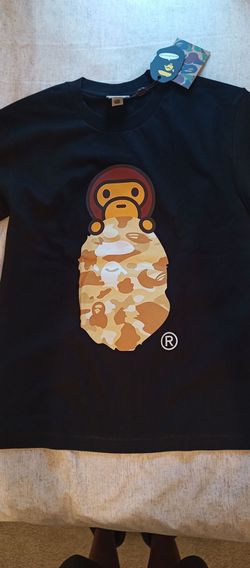 BAPE Color Camo Milo On Ape Head Tee in Black/Yellow
