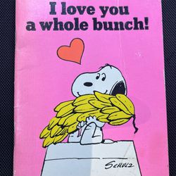 Vintage Hallmark Snoopy Book - I Love You A Whole Bunch