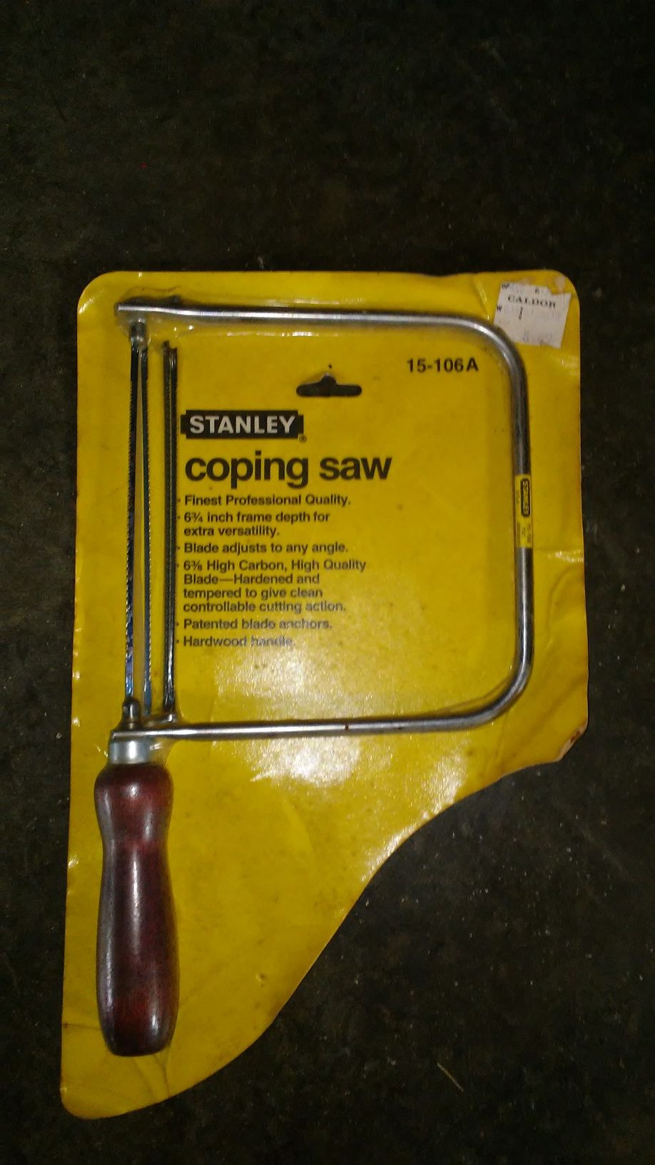 Stanley coping saw and combination Square