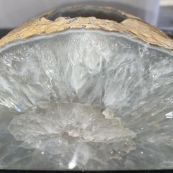 Crystal Geode Candle Holder Polished Natural Stone