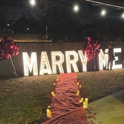 Marry Me Marquee Letters 