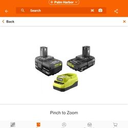 RYOBI
ONE+ 18V Lithium-Ion Starter Kit with 2.0 Ah Battery, 4.0 Ah Battery, and Charger