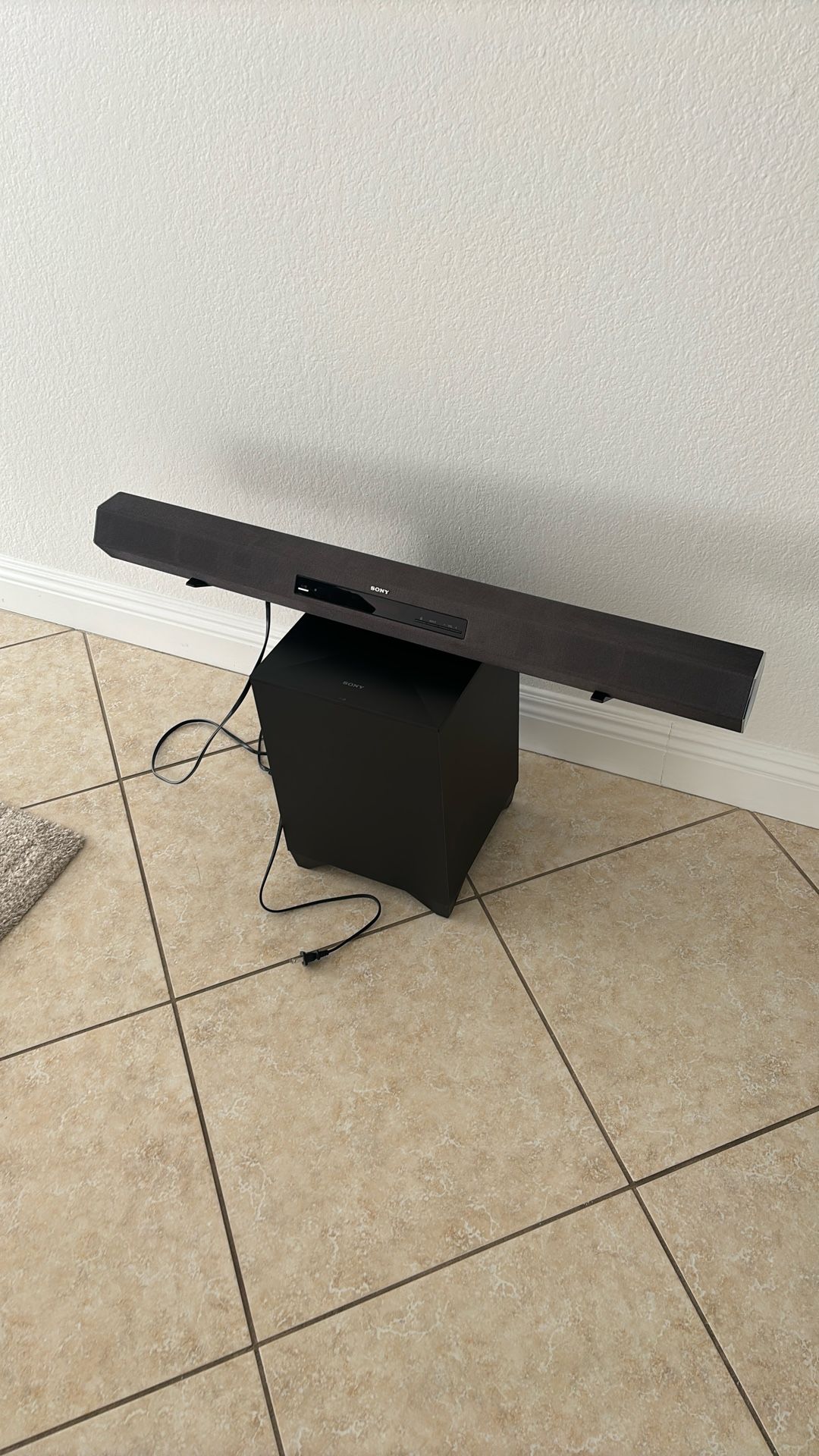 Sony Sound Bar And Subwoofer