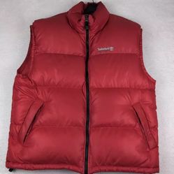 Red Timberland Puffer Jacket 