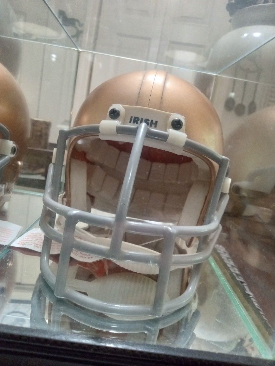 Joe Montana Sign Mini Helmet And Display Case With JSA Certificate Of Authenticity