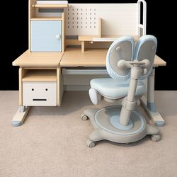 Adjustable Height Kids Study Desk with Chair