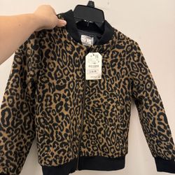 New. Zara Kids Size 11/12y. Cheetah Jacket