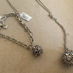 NEW BRIGHTON Halo Necklace & Bracelet VALENTINE