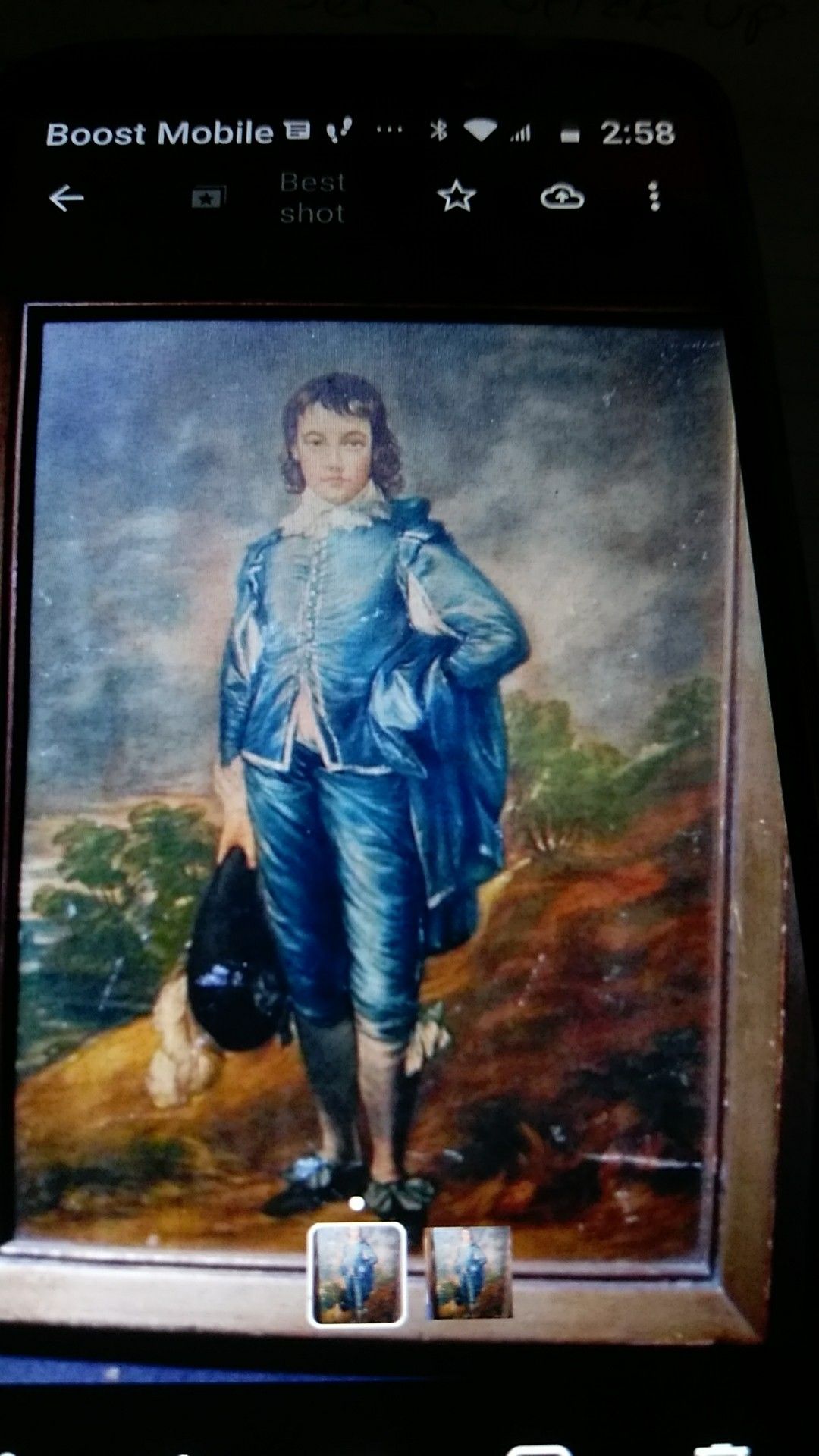 Blue Boy Reofect Painting